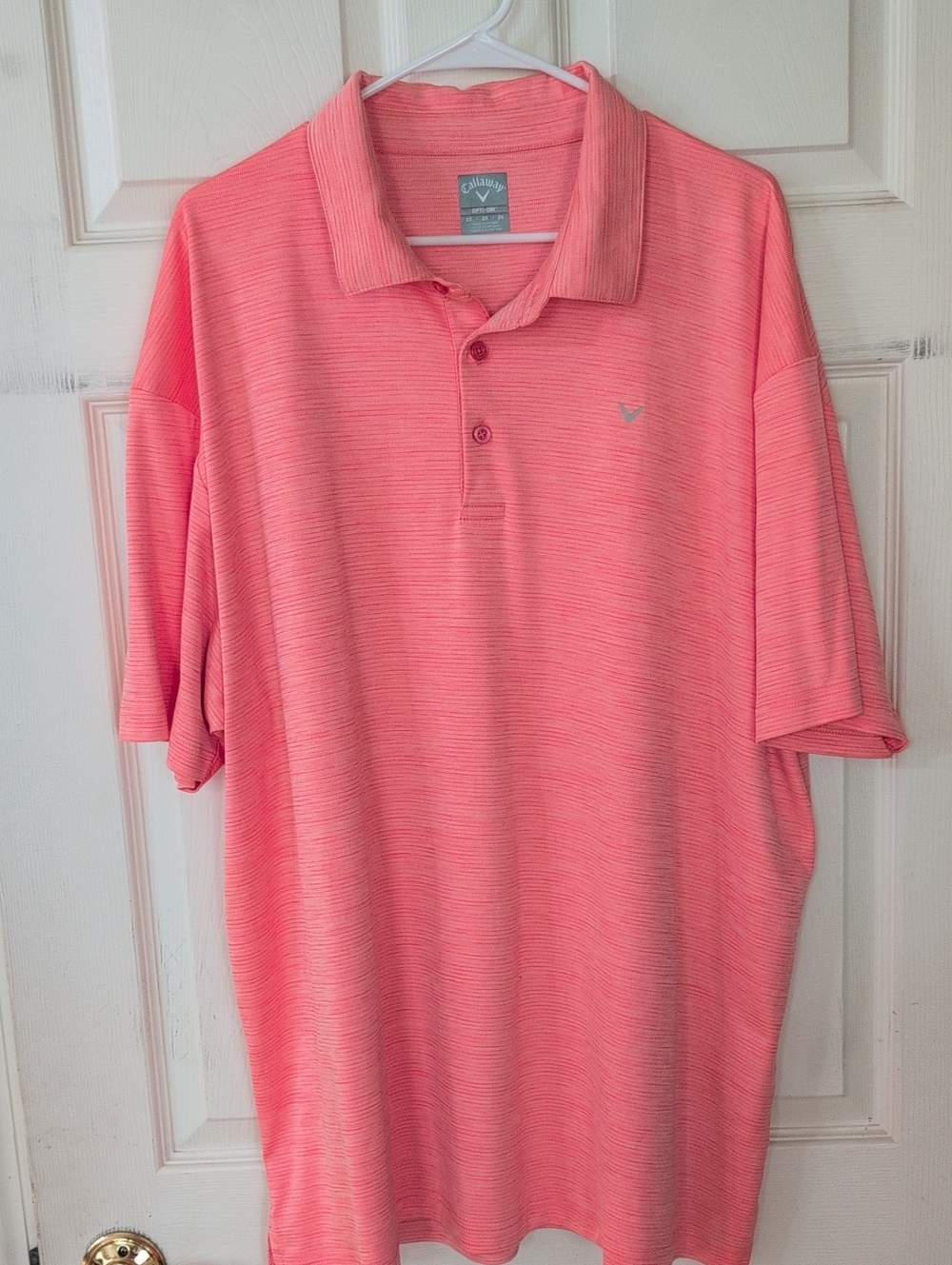 Callaway Men’s 2XL Coral-Pink Heather Polo